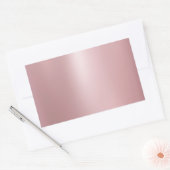 Roze Gouden Glamour Lege Elegante Moderne Sjabloon Rechthoekige Sticker (Envelop)