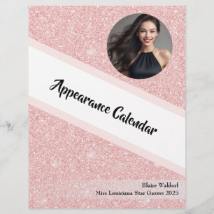 Roze Gouden Glamour Wedstrijd Binder Kalenderpag