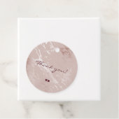 Roze gouden glans elegante trouw dank je bedankjes labels (In situ)