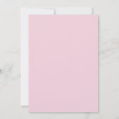 Roze Gouden Glans Roos 90ste Verjaardagsuitnodigin Kaart (Achterkant)