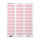 Roze & Gouden Glanzende Confetti Stippen Chic Mode Etiket (Full Sheet)