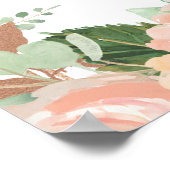 Roze Gouden Glas Bruidsdouche Fotocabine Frame Poster (Hoek)