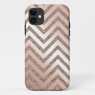 Roze gouden glinster chevron hoes