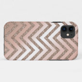 Roze gouden glinster chevron hoes (Achterkant (horizontaal))