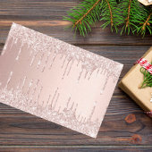 Roze gouden glinster druppels roze meisjesachtige tissuepapier