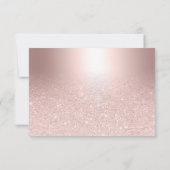 Roze gouden glinster ombre metaalfolie dank je bedankkaart (Achterkant)