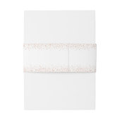 Roze gouden glinster stippen uitnodigingen wikkel (Achterkant Voorbeeld)