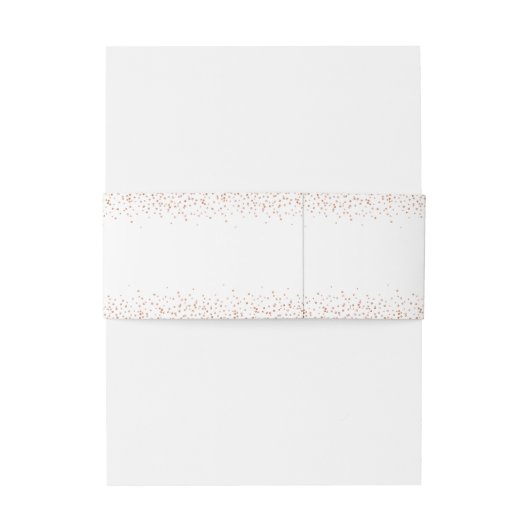 Roze gouden glinster stippen uitnodigingen wikkel (Achterkant Voorbeeld)