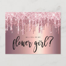 Roze gouden glinsterdruppels, word je mijn bloemen