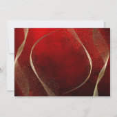 Roze gouden glinsterende chique trouwkaart kaart (Achterkant)