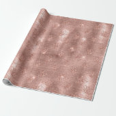 Roze gouden glinsterende glitter trendy cadeau voo cadeaupapier (Uitgerold)