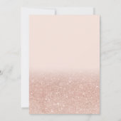 Roze gouden glinsterende ster maan wolk baby showe kaart (Achterkant)