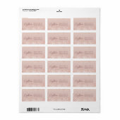 Roze Gouden Glitter 18e Verjaardag Adres Etiket (Full Sheet)