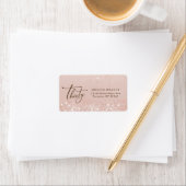 Roze Gouden Glitter 30e Verjaardag Adres Etiket (Insitu)