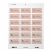 Roze Gouden Glitter 30e Verjaardag Adres Etiket (Full Sheet)