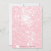 Roze Gouden Glitter 40e Digitale Verjaardag Uitnod Kaart (Achterkant)