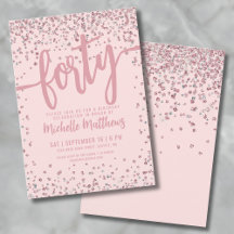 Roze Gouden Glitter 40e Verjaardag