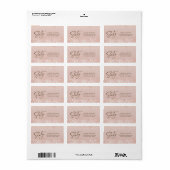 Roze Gouden Glitter 60e Verjaardag Adres Etiket (Full Sheet)
