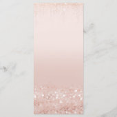 Roze Gouden Glitter 90e Verjaardag Menu Kaart (Achterkant)