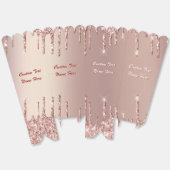 Roze Gouden Glitter Aangepaste Tekst Naam Popcorn  Bedankdoosjes (Ongevouwen)