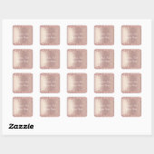 Roze Gouden Glitter Aangepaste Tekst Naam Sticker  (Vel)