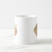 Roze Gouden Glitter Abstracte Vormen Monogram Koffiemok (Center)