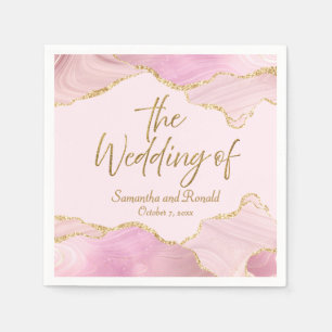 Roze & Gouden Glitter Agaat De Huwelijk Van Servet