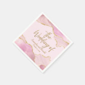 Roze & Gouden Glitter Agaat De Huwelijk Van Servet (Hoek)