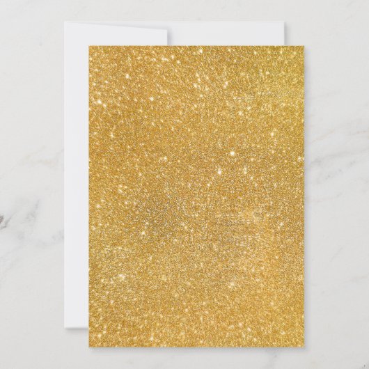 Roze & Gouden Glitter Baby shower Invitation Kaart (Achterkant)