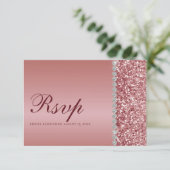 Roze Gouden Glitter Bat Mitzvah (Staand voorkant)