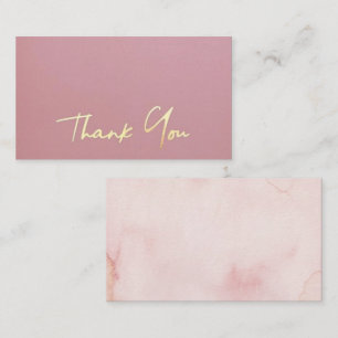 Roze Gouden Glitter Bedankkaartjes Visitekaartje