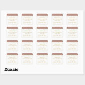 Roze Gouden Glitter Bedankt Favor Label Sticker (Vel)