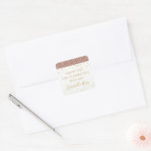 Roze Gouden Glitter Bedankt Favor Label Sticker (Envelop)