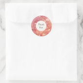 Roze & Gouden Glitter Bedankt Sticker (Tas)