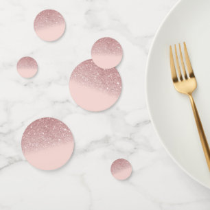 Roze Gouden Glitter Blush Roze Ombre Confetti