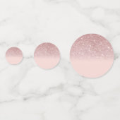 Roze Gouden Glitter Blush Roze Ombre Confetti (Achterkanten)