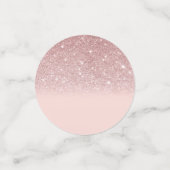 Roze Gouden Glitter Blush Roze Ombre Confetti (Kleine voorkant)