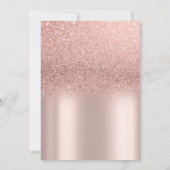 Roze Gouden Glitter Blush Rozen Afstuderen Kaart (Achterkant)