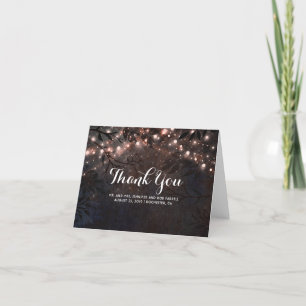 Roze Gouden Glitter Boomtakken Dank Je Bedankkaart