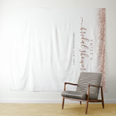 Roze Gouden Glitter Bruids Shower Foto Achtergrond Wandkleed (In Situ (horizontaal))