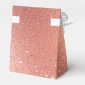 Roze Gouden Glitter Bruidsmeisje Feest Bedankdoosjes (Achterkant)