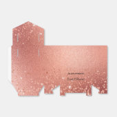 Roze Gouden Glitter Bruidsmeisjesfeest Bedankdoosjes (Uitgevouwen)