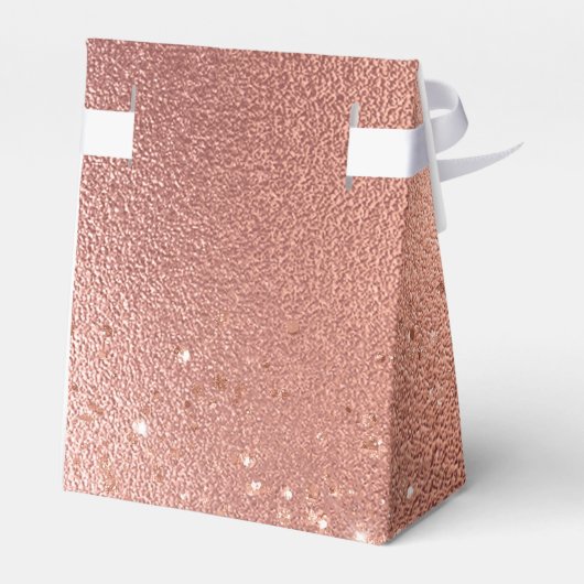 Roze Gouden Glitter Bruidsmeisjesfeest Bedankdoosjes (Achterkant)