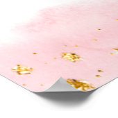 Roze Gouden Glitter Bruiloft Feest Verwelkoming Poster (Hoek)