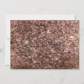 Roze Gouden Glitter Bruiloft Save The Date (Achterkant)