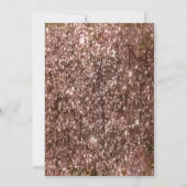 Roze Gouden Glitter Bruiloft Tafel Nummers Kaart (Achterkant)