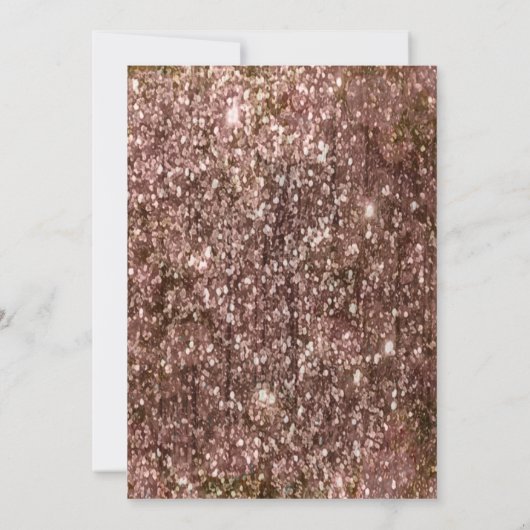 Roze Gouden Glitter Bruiloft Tafel Nummers Kaart (Achterkant)