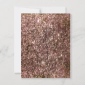 Roze Gouden Glitter Bruiloftsmenu Kaart (Achterkant)