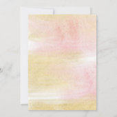 Roze Gouden Glitter Brunch en Mousserende Bruidsdo Kaart (Achterkant)