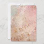 Roze Gouden Glitter Confetti Bruiloftsfeest Kaart (Achterkant)